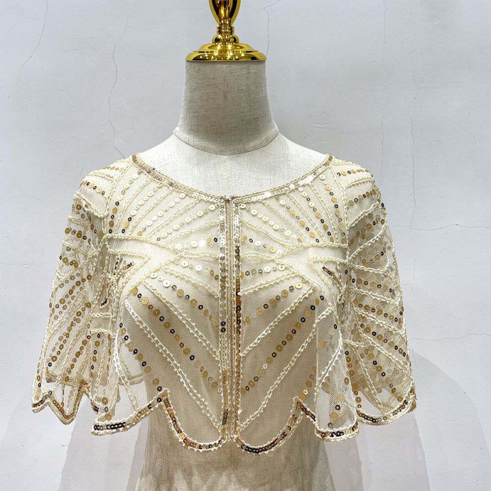 Stole Wedding Shawl - Официальная вечерняя накидка с пайетками и