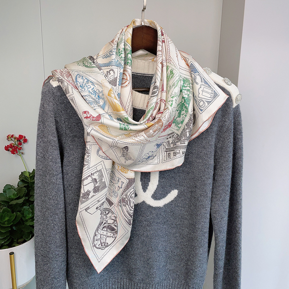 Роскошный шелковый шарф 90 см, – обзор и цена Ascot Neck Scarf