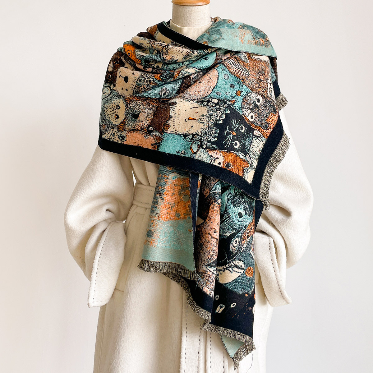 Женский шарф из искусственного – обзор и цена Woven Scarf Blanket