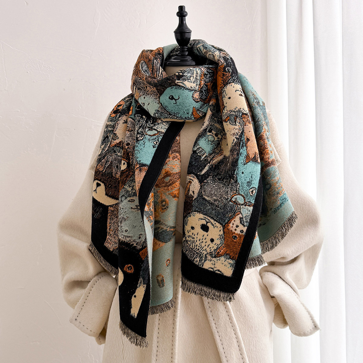 Женский шарф из искусственного – обзор и цена Woven Scarf Blanket