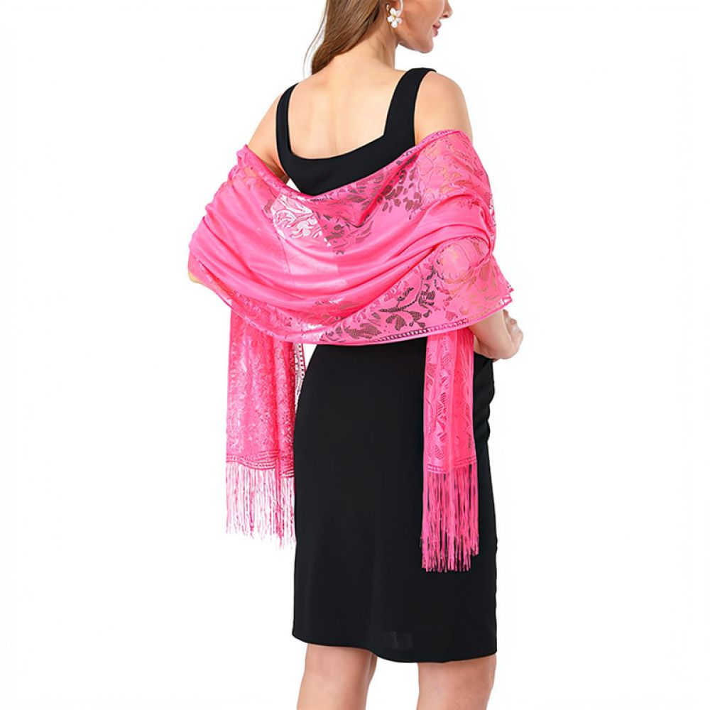 Модная кружевная шаль с цветоч – обзор и цена Stole Wedding Shawl
