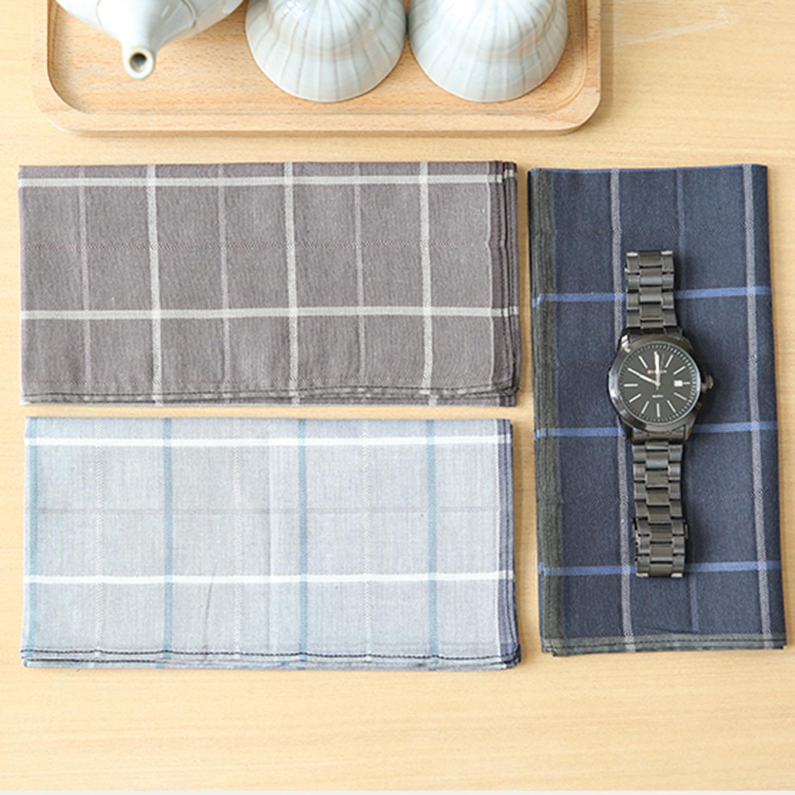 3 штуки мужских платков с клет – обзор и цена Handkerchief Cotton Men