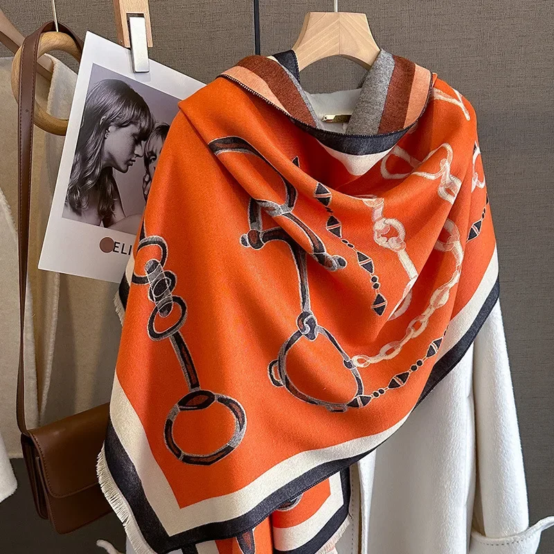 2024, роскошная теплая шаль из – обзор и цена Woven Scarf Blanket